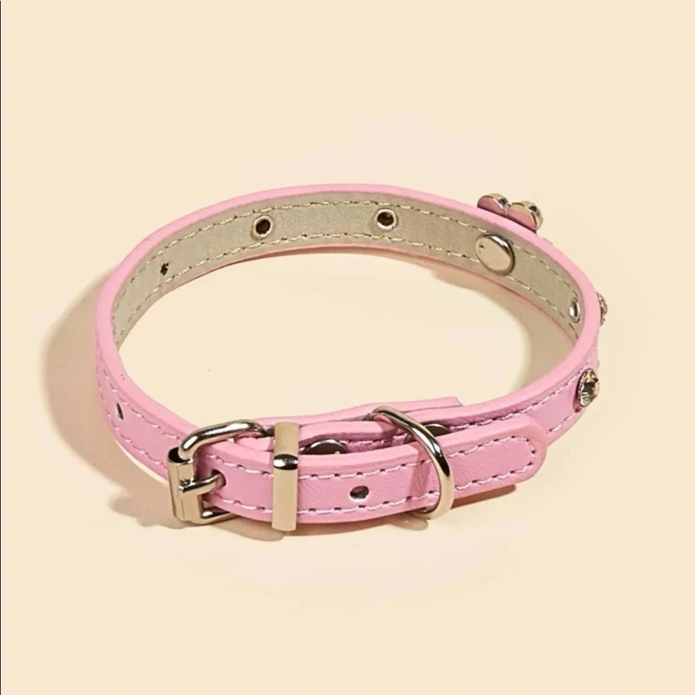 Rhinestone Decor Pet Collar 🐈